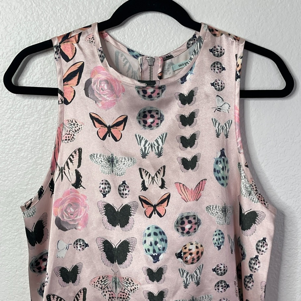 Urban Outfitters Kimchi Blue Butterfly Print Dress‎ Pink Size M Y2K Fairycore - Picture 7 of 15